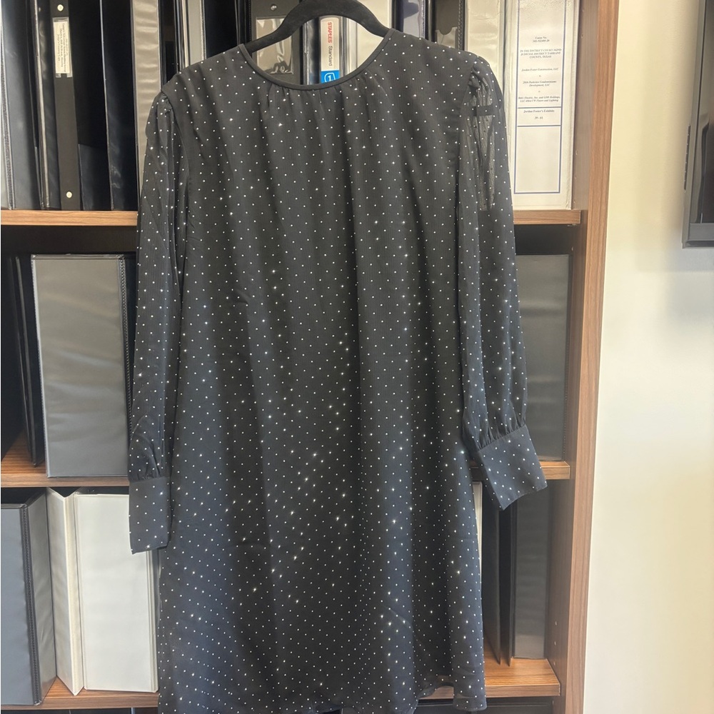 Ann Taylor Charcoal Long Sleeve Dress